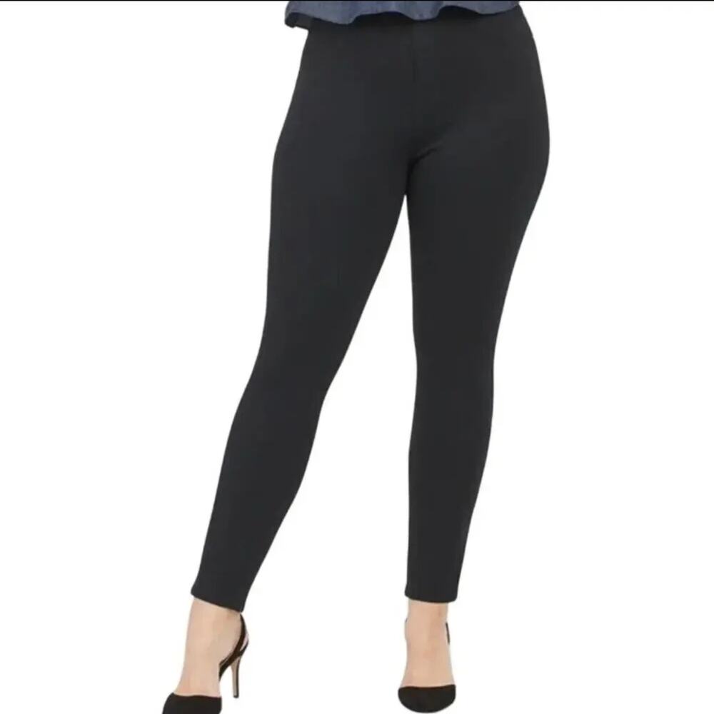 Spanx The Perfect Pant Ponte Backseam Ankle Skinny Smoothing Pull On Black XS